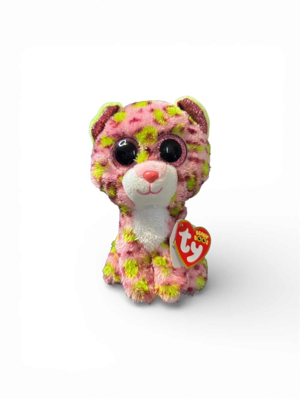 Ty Beanie Boos “Lainey” the Green & Pink Leopard Plush Toy